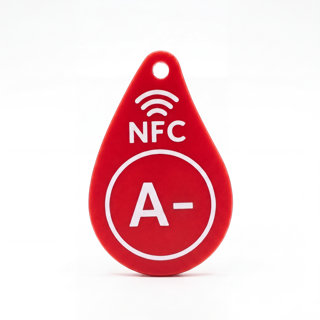 Blood Type Keychain Red Cross Fundraiser