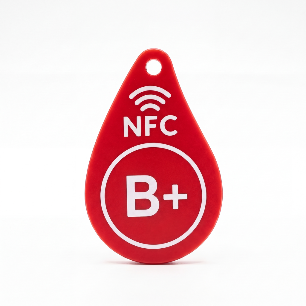 Blood Type Keychain Red Cross Fundraiser