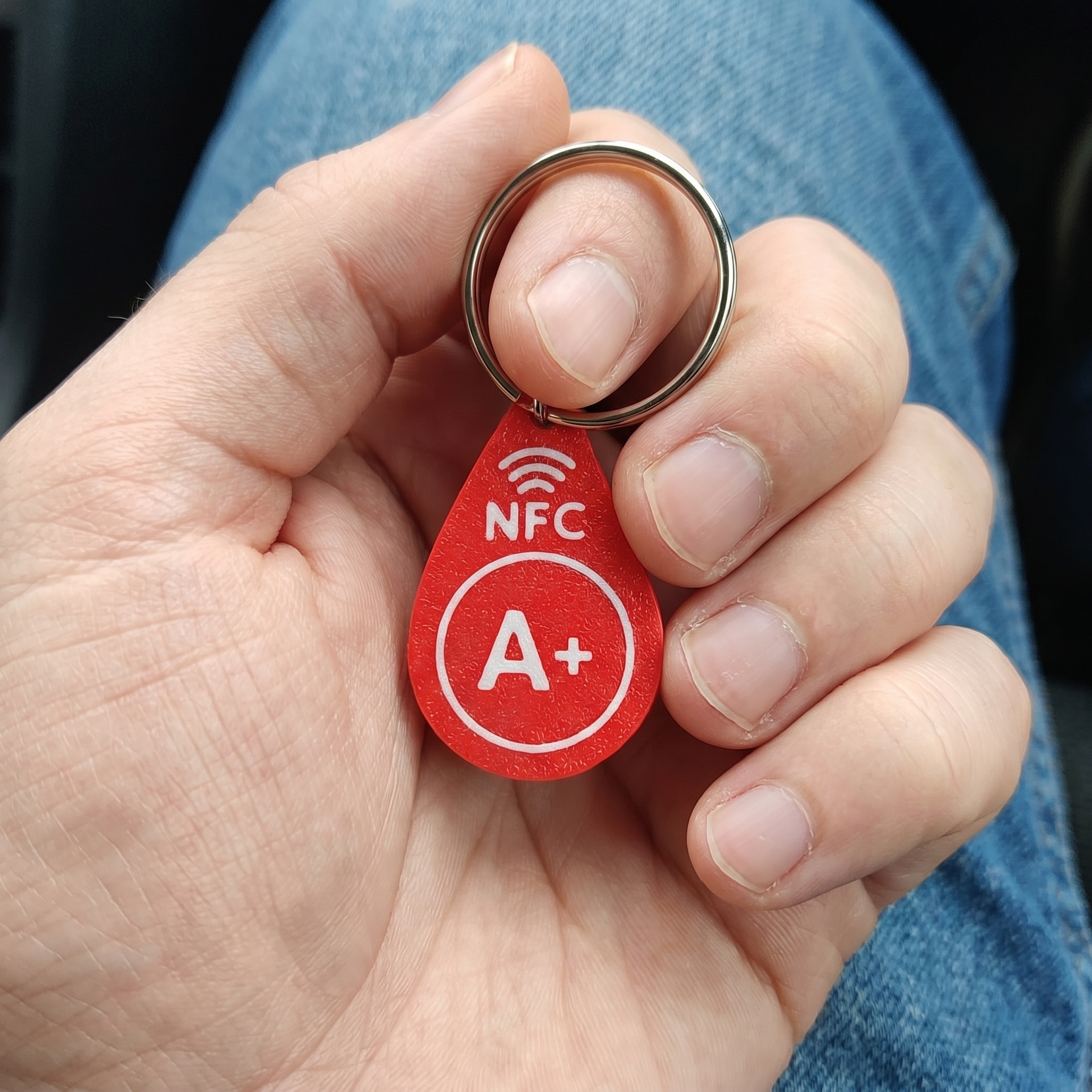 Blood Type Keychain Red Cross Fundraiser